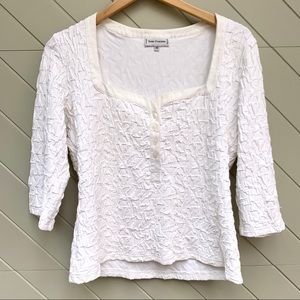 Anne Fontaine Square-Neck Textured Top